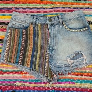 Boho hippie festival shorts